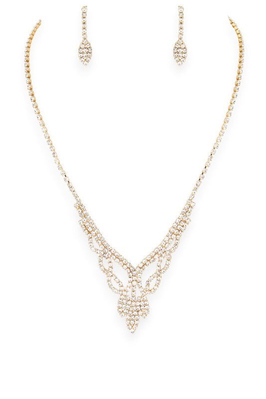 3 IN 1 Rhinestone Bridal Neccklace Set - GISTMI