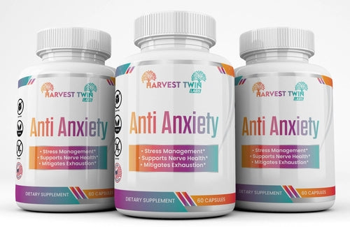 Harvest Twin Anti-Anxiety Supplement for Stress Reduction, Cortisol Levels,
