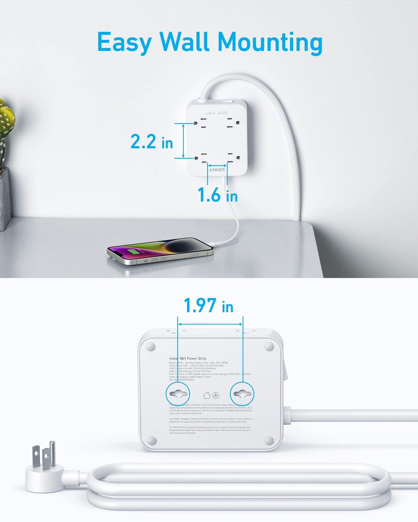Anker 341 USB Power Strip - GISTMI