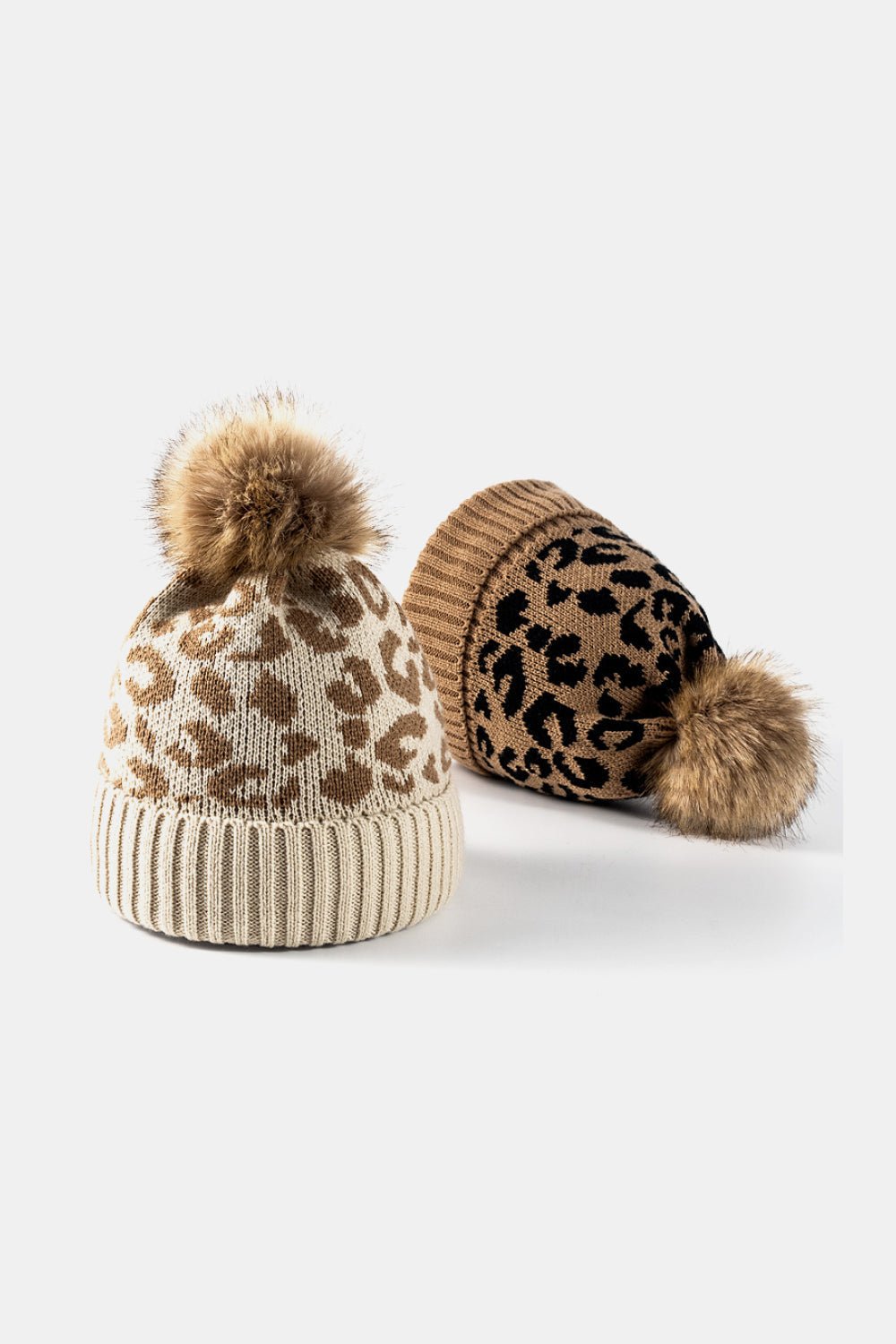 Bold & Cozy — Leopard Pom - Pom Cuffed Beanie - GISTMI