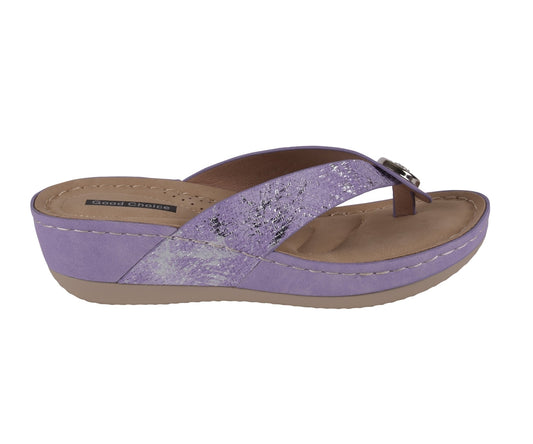 Women’s Lilac Wedge Sandals – Dafni Wedge Heels - GISTMI
