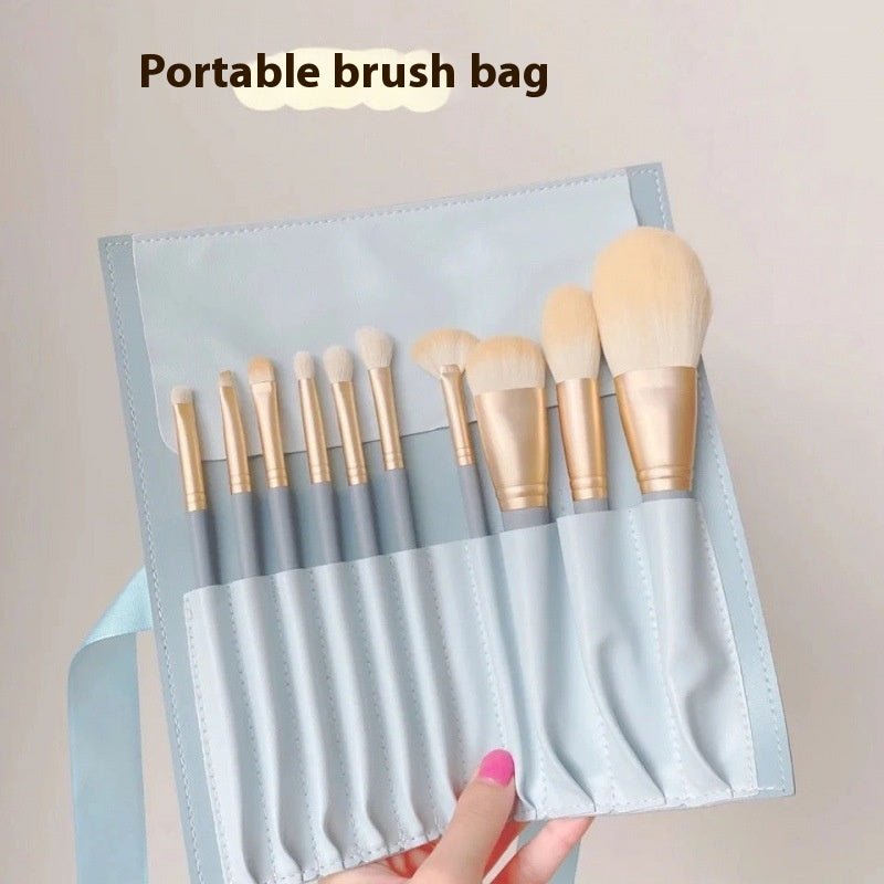 10 - Piece Makeup Brush Set – Complete Face & Eye Brushes for Foundation, Powder & Eyeshadow | Full Makeup Brush Kit - GISTMI