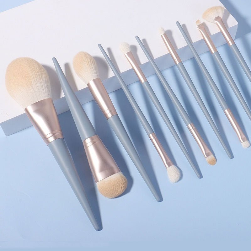 10 - Piece Makeup Brush Set – Complete Face & Eye Brushes for Foundation, Powder & Eyeshadow | Full Makeup Brush Kit - GISTMI