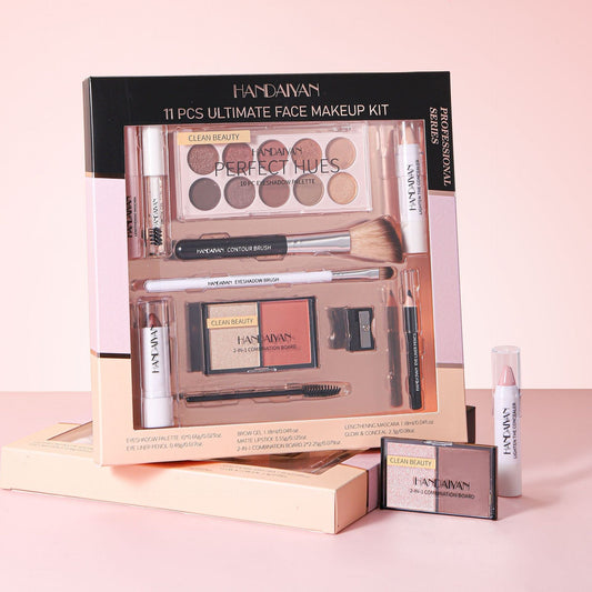 11 - Piece Makeup for Beginners Box Lipstick Kit – Universal Starter Cosmetic Set - GISTMI