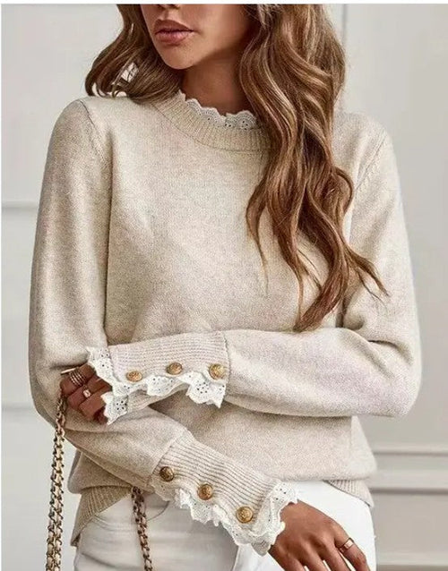 Jade Icarus Lace Trim Knit Sweater