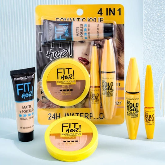 4 - in - 1 Bronzing Powder & Concealing Foundation Makeup Set – All - in - One Cosmetic Kit - GISTMI