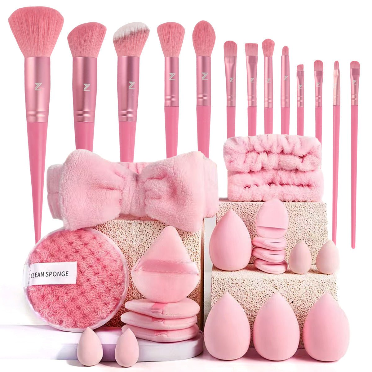 40 - Piece Beauty Tools Major Combination Set – Complete Face Wash & Makeup Tool Kit - GISTMI