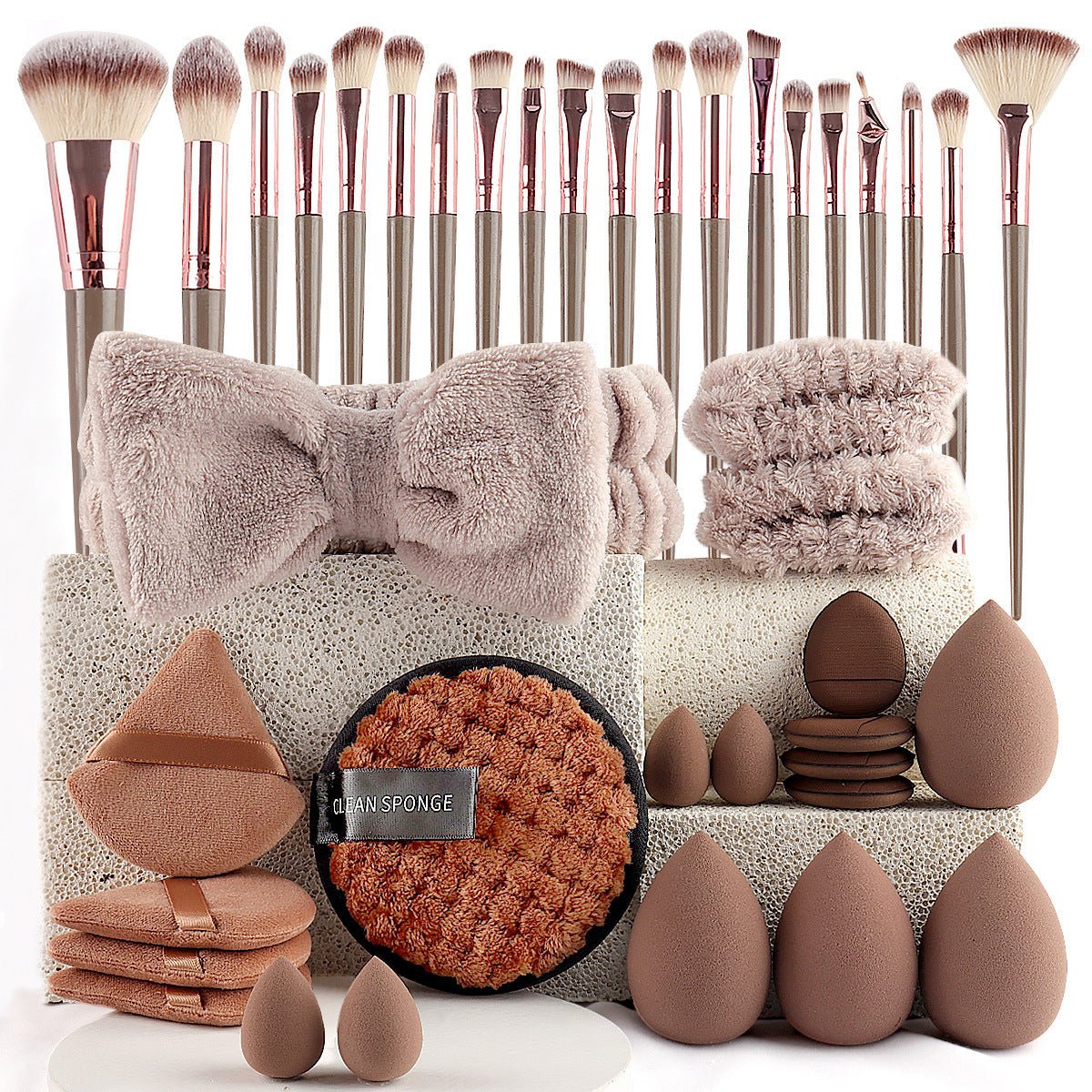 40 - Piece Beauty Tools Major Combination Set – Complete Face Wash & Makeup Tool Kit - GISTMI