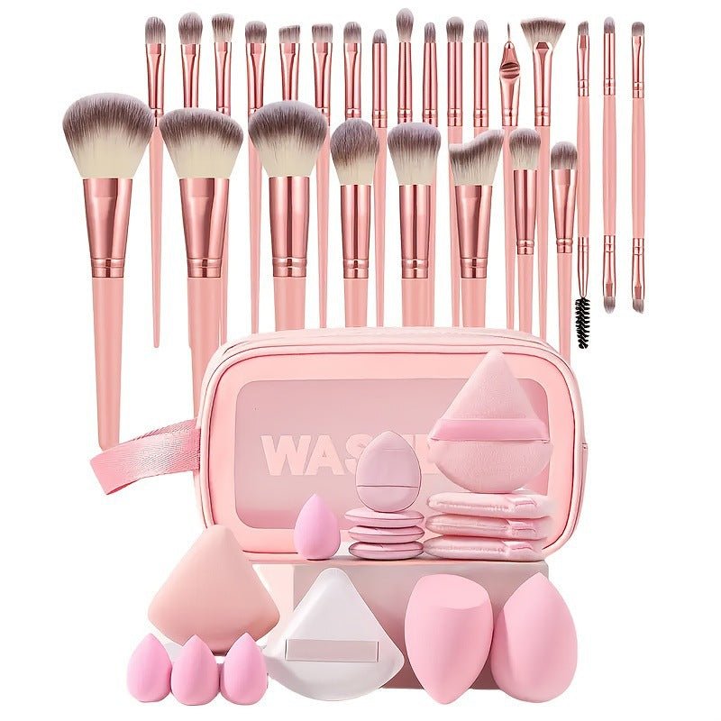 40 - Piece Beauty Tools Major Combination Set – Complete Face Wash & Makeup Tool Kit - GISTMI