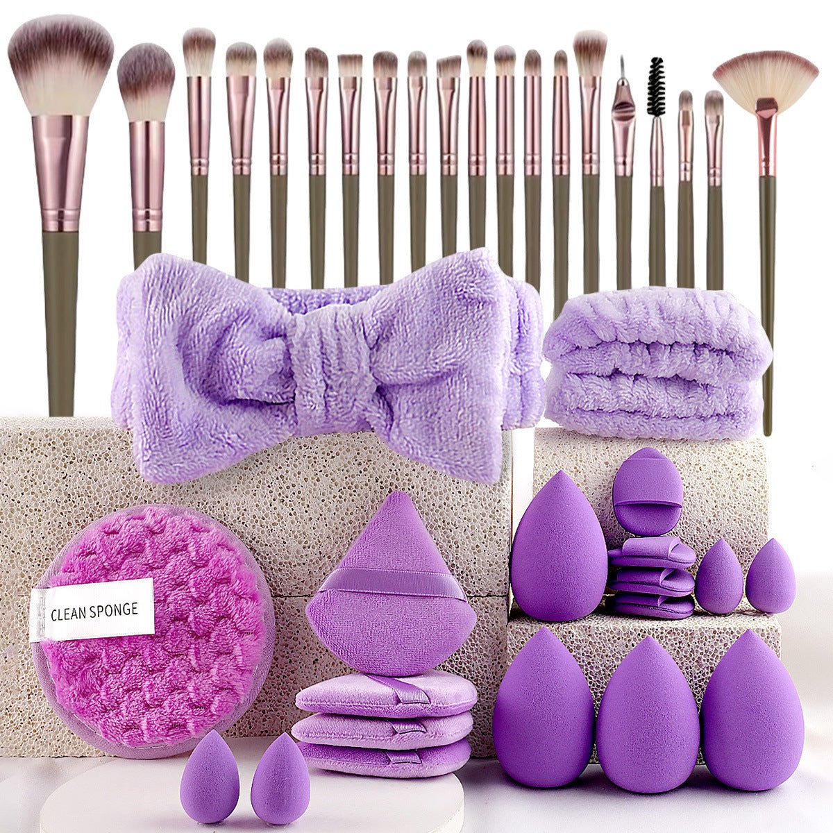 40 - Piece Beauty Tools Major Combination Set – Complete Face Wash & Makeup Tool Kit - GISTMI
