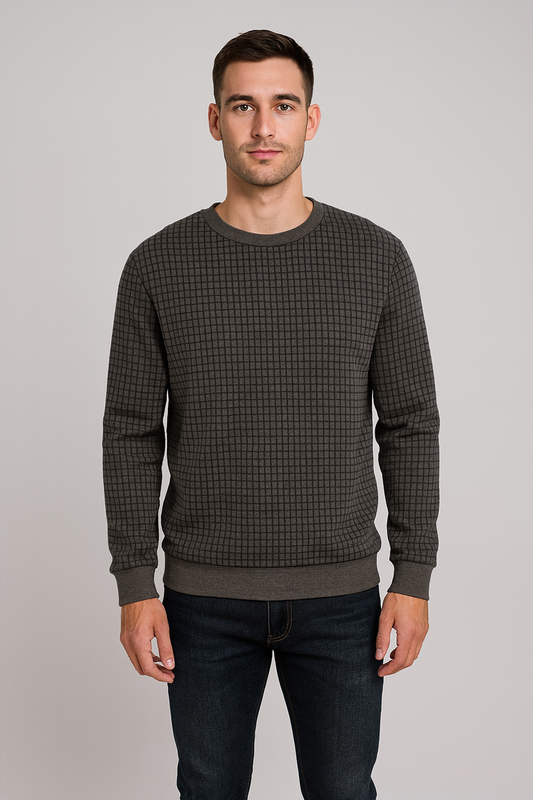 Export Quality English European And American Sizes Jacquard Round Neck Hoodie For Men