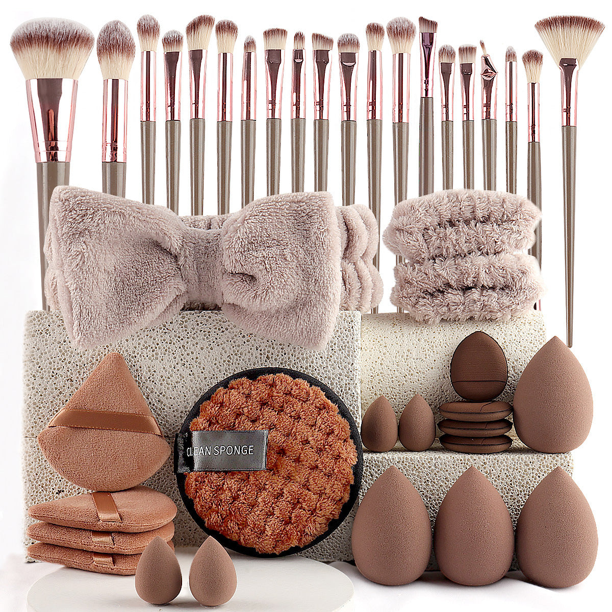 40-Piece Beauty Tools Major Combination Set – Complete Face Wash & Makeup Tool Kit