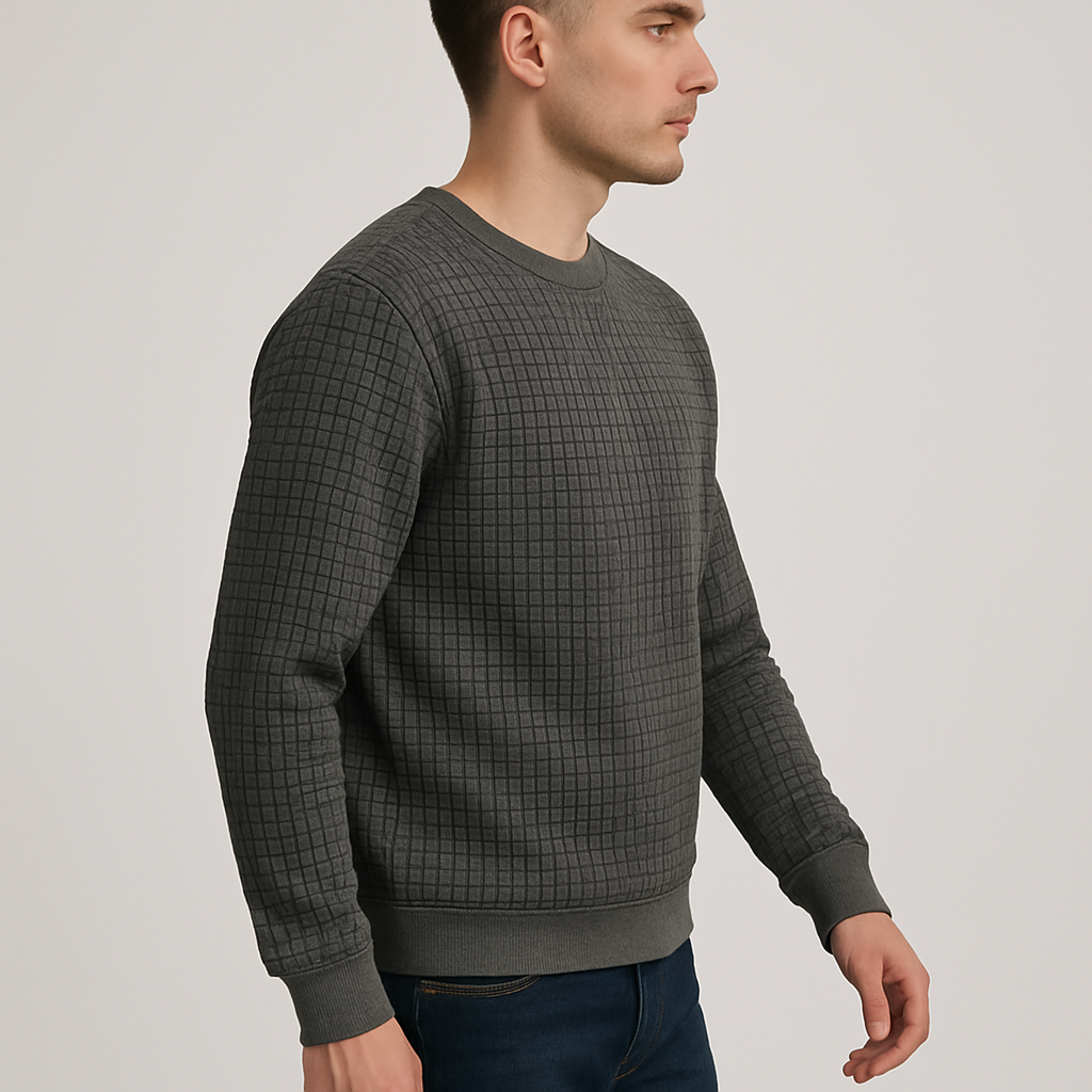 Export Quality English European And American Sizes Jacquard Round Neck Hoodie For Men