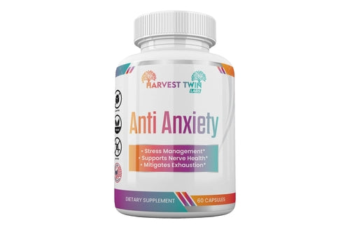 Harvest Twin Anti-Anxiety Supplement for Stress Reduction, Cortisol Levels,