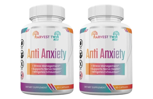 Harvest Twin Anti-Anxiety Supplement for Stress Reduction, Cortisol Levels,