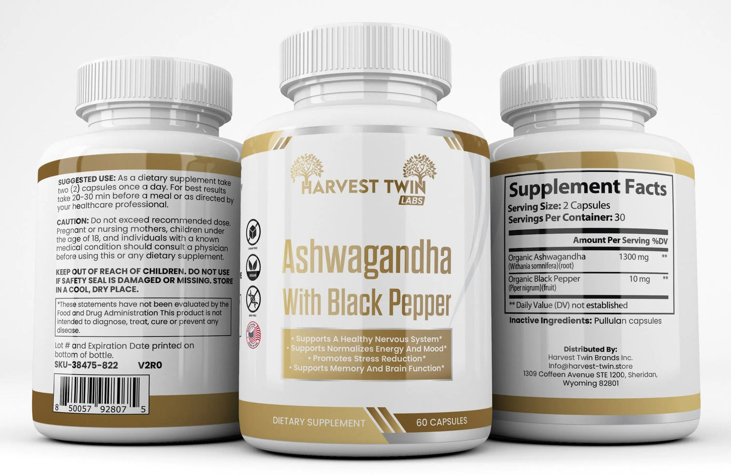 Harvest Twin Ashwagandha for Healthy Nervous System & Balanced Lifestyle