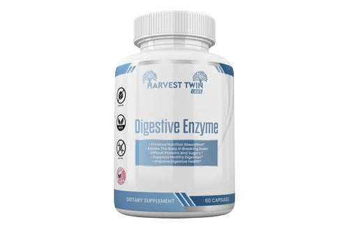 Harvest Twin Digestive Enzyme Supplement | Protein & Meal Digestion Support | GISTMI