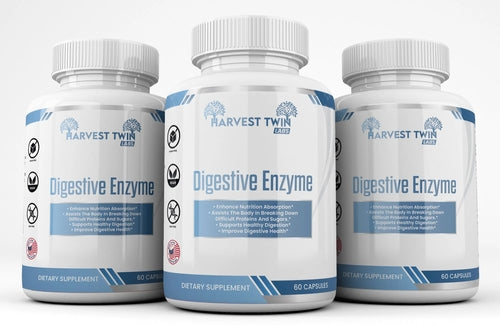 Harvest Twin Digestive Enzyme Supplement | Protein & Meal Digestion Support | GISTMI
