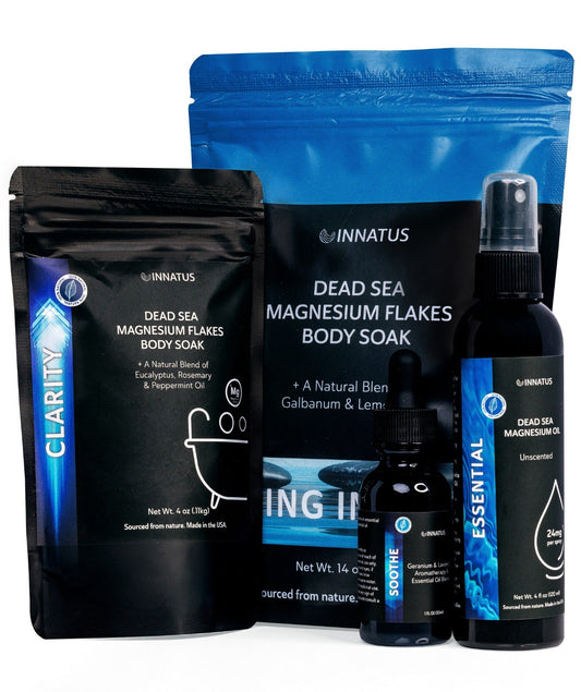 Innatus Luxury Dead Sea Spa Gift Set – Bath Salt, Magnesium Flakes, Magnesium