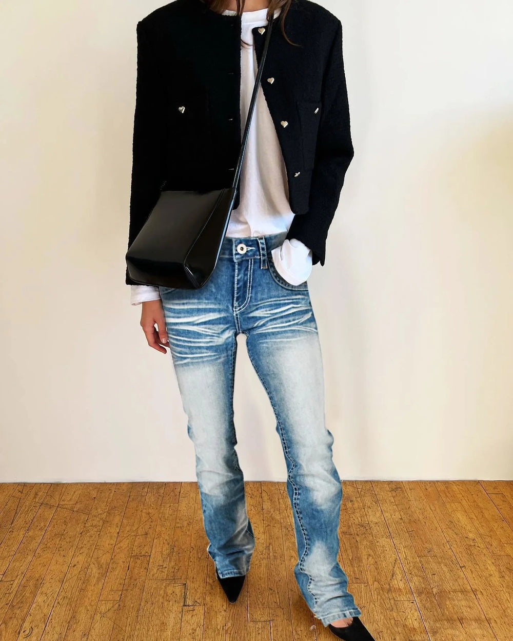 Classic High-Rise Straight Fit Women’s Jeans – Model T197