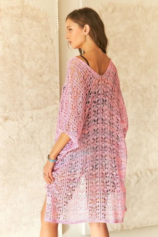 ADORA Crochet Cover Up Tunic Top - GISTMI