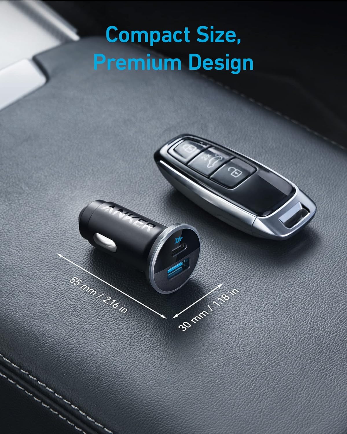 Anker 323 Car Charger (52.5W) - GISTMI