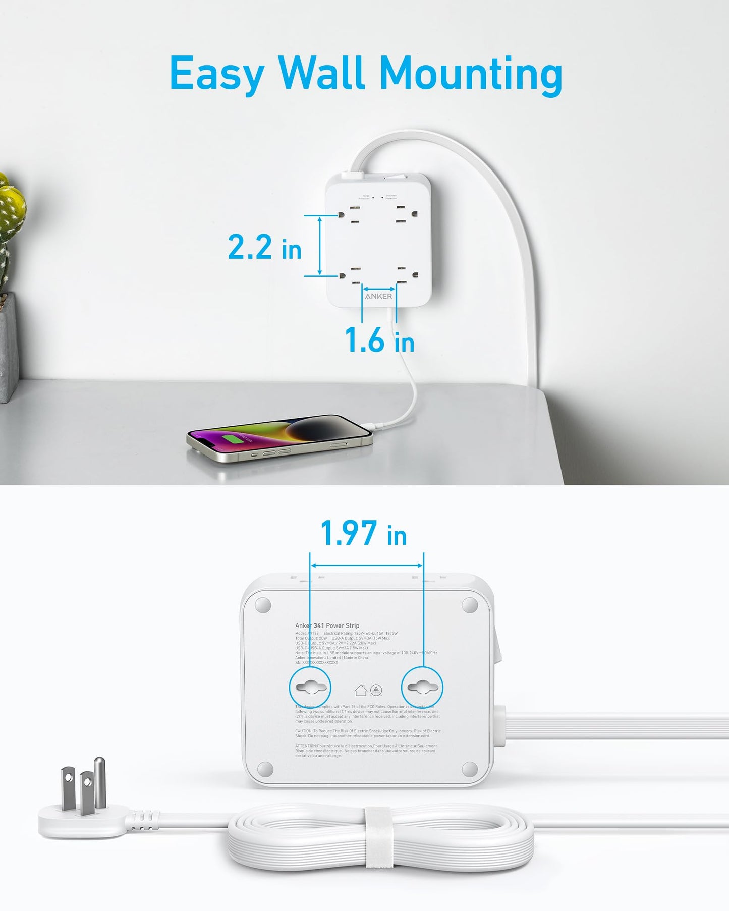Anker 341 USB Power Strip - GISTMI