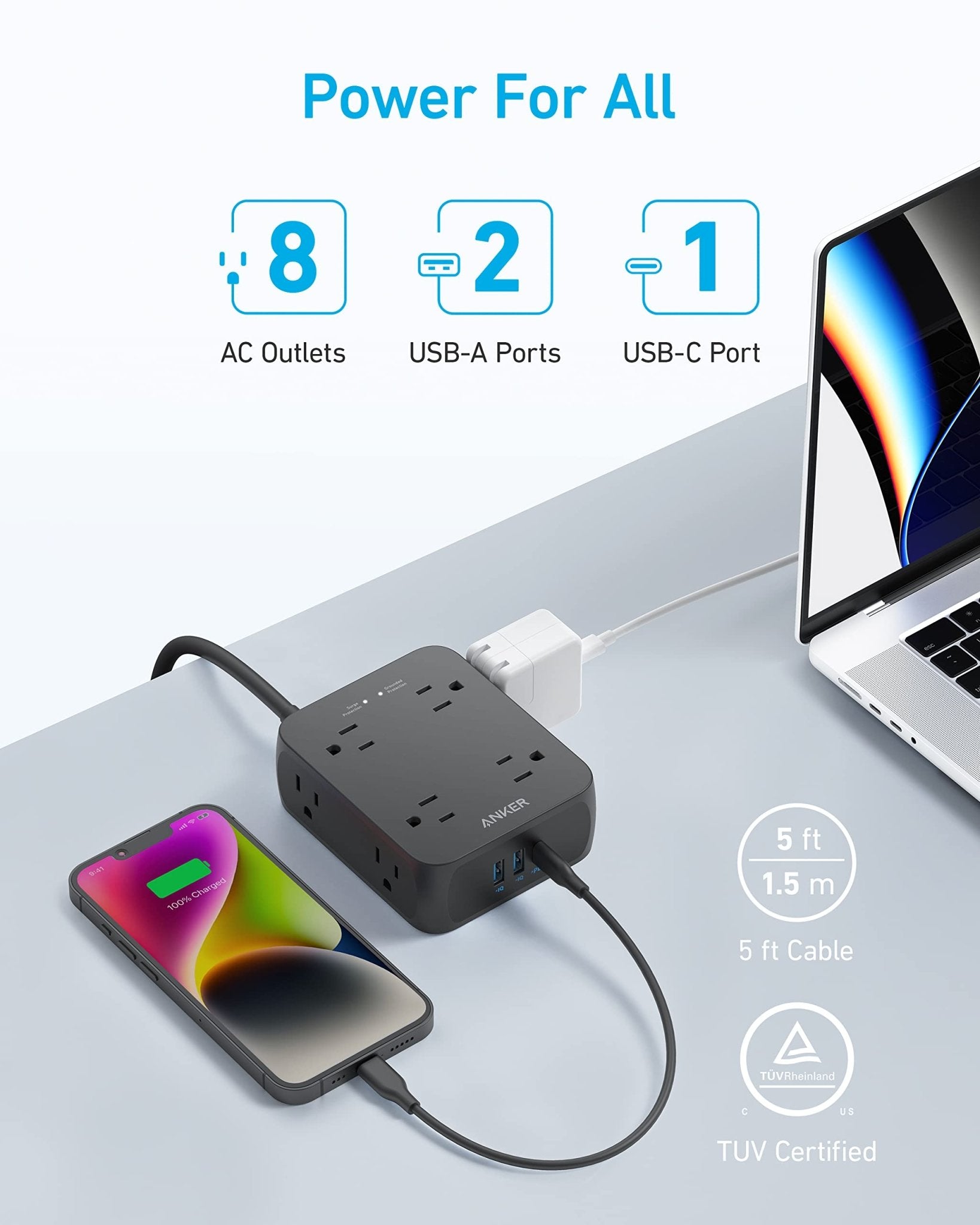 Anker 341 USB Power Strip - GISTMI