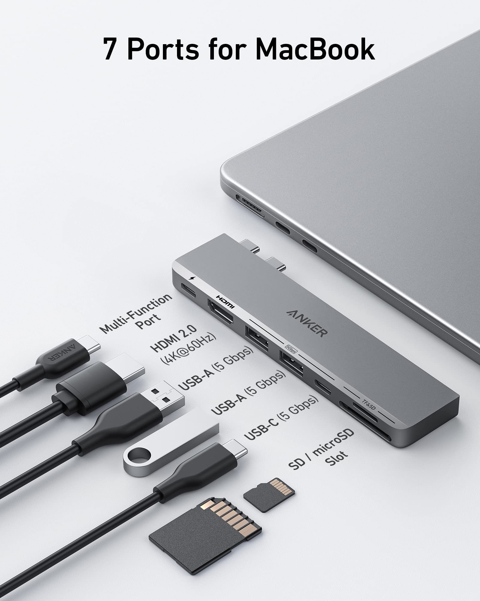 Anker 547 USB - C Hub (7 - in - 2, for MacBook) - GISTMI