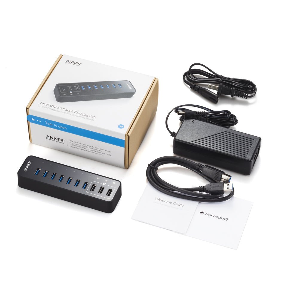 Anker 60W 10 - Port USB 3.0 Data Hub - GISTMI