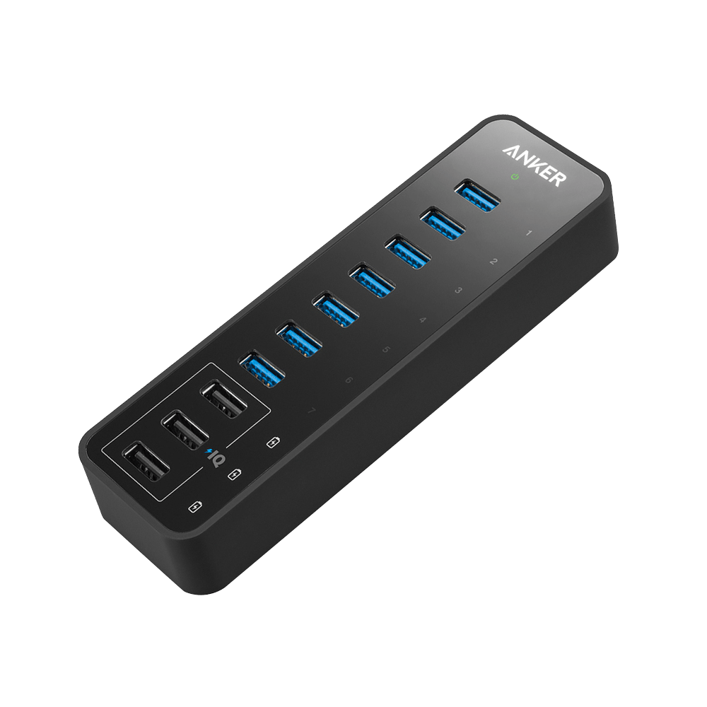 Anker 60W 10 - Port USB 3.0 Data Hub - GISTMI