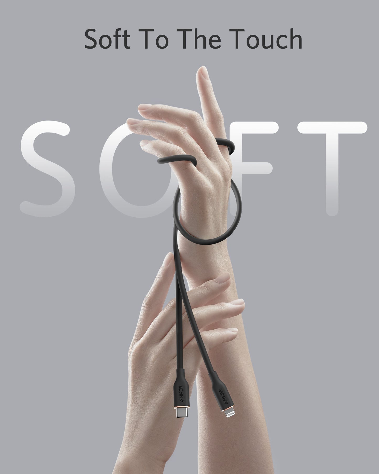 Anker 641 USB - C to Lightning Cable (Flow, 3 ft Silicone) - GISTMI