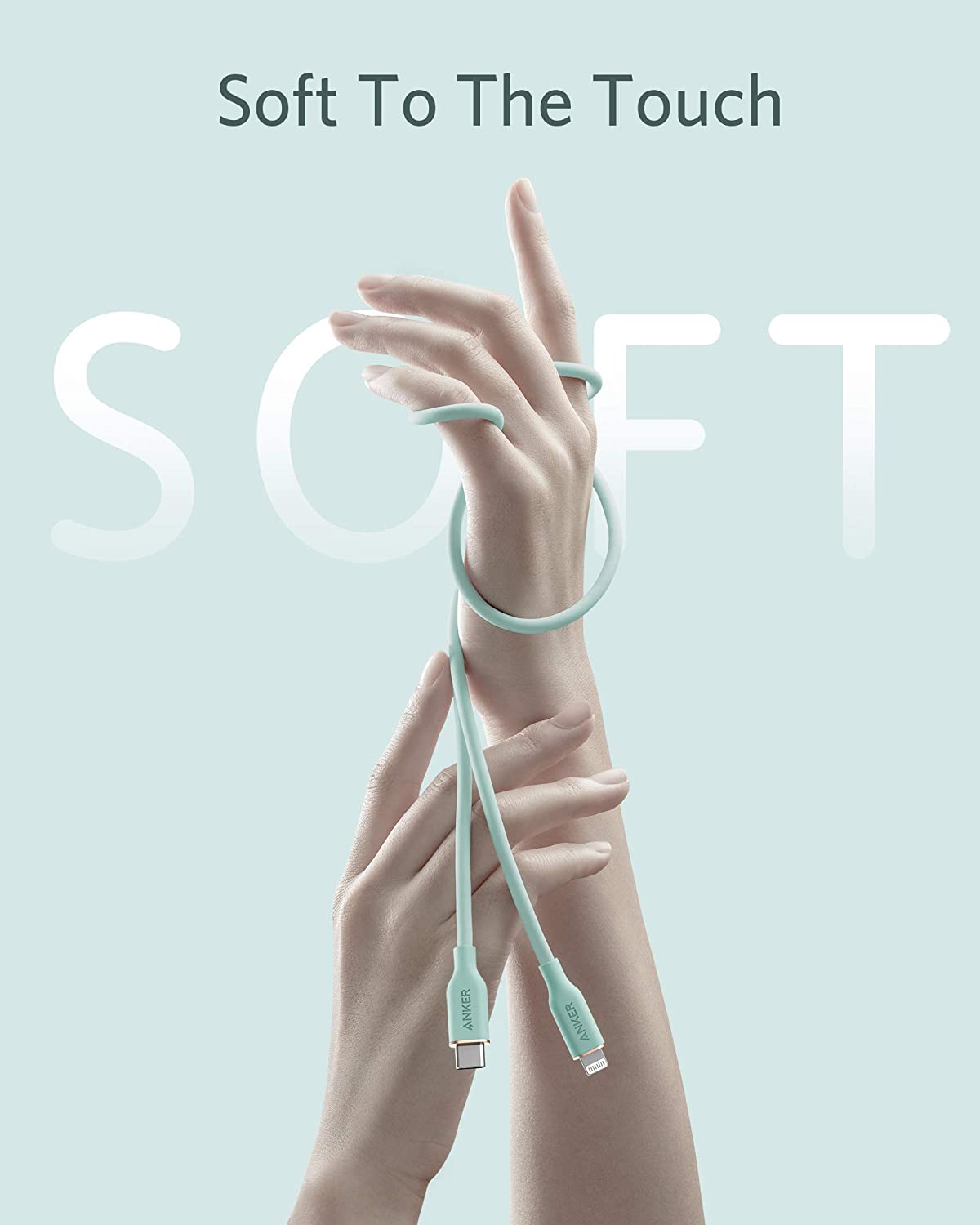 Anker 641 USB - C to Lightning Cable (Flow, 3 ft Silicone) - GISTMI