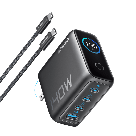 Anker Charger (140W, 4 - Port, PD 3.1) with USB - C Cable - GISTMI