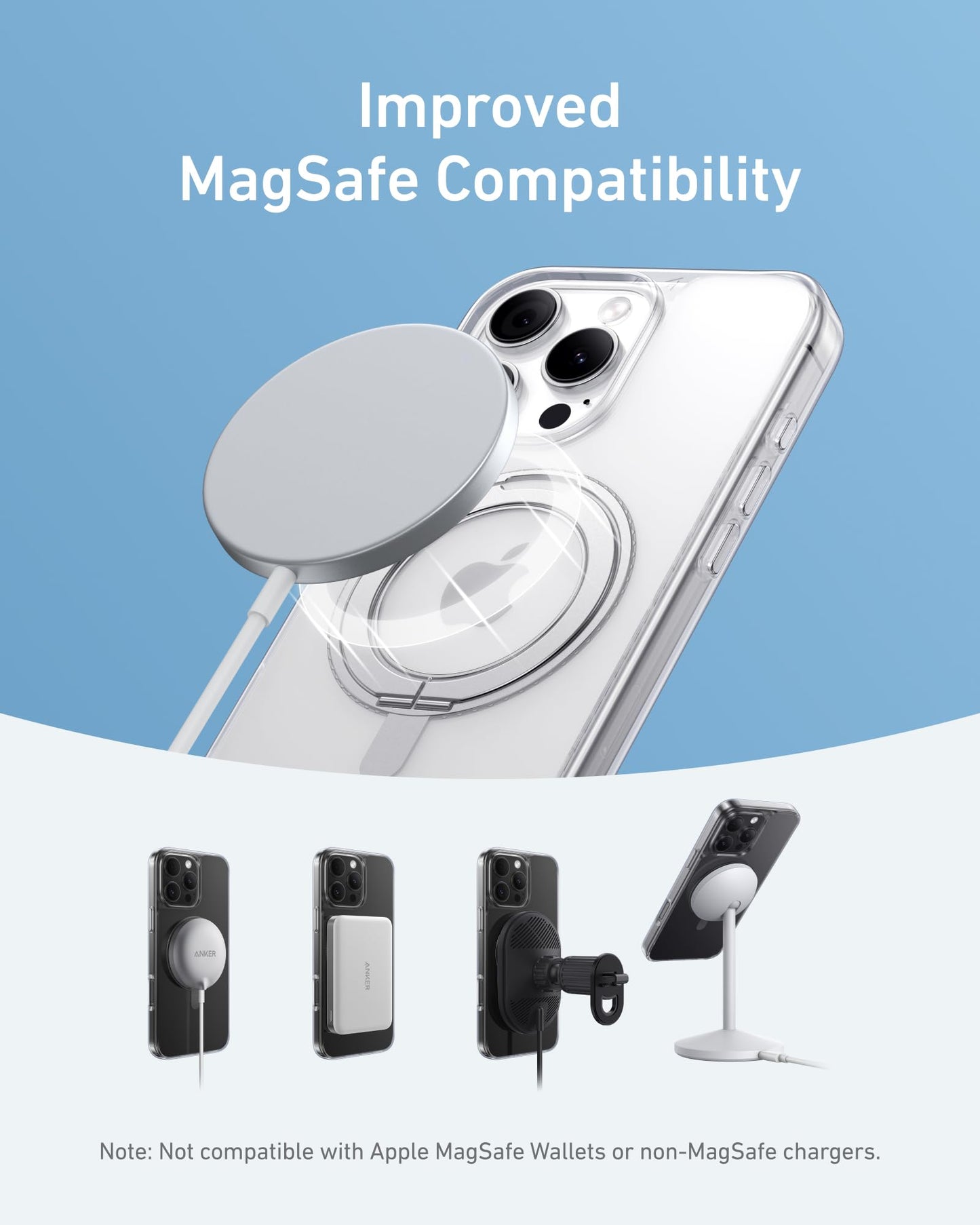 Anker MagGo Magnetic Case with Stand (360° Ring Stand) - GISTMI