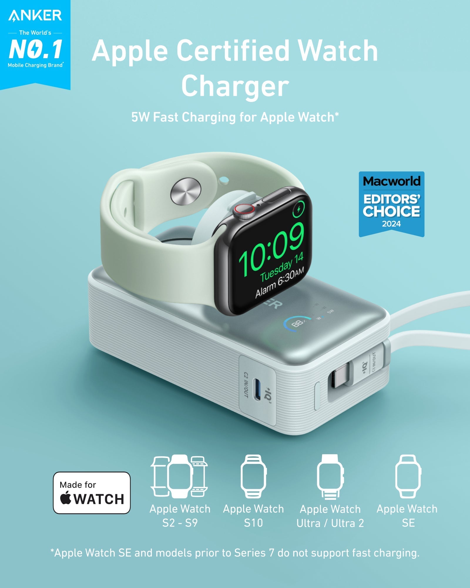 Anker MagGo Power Bank (10K, 35W, For Apple Watch) - GISTMI