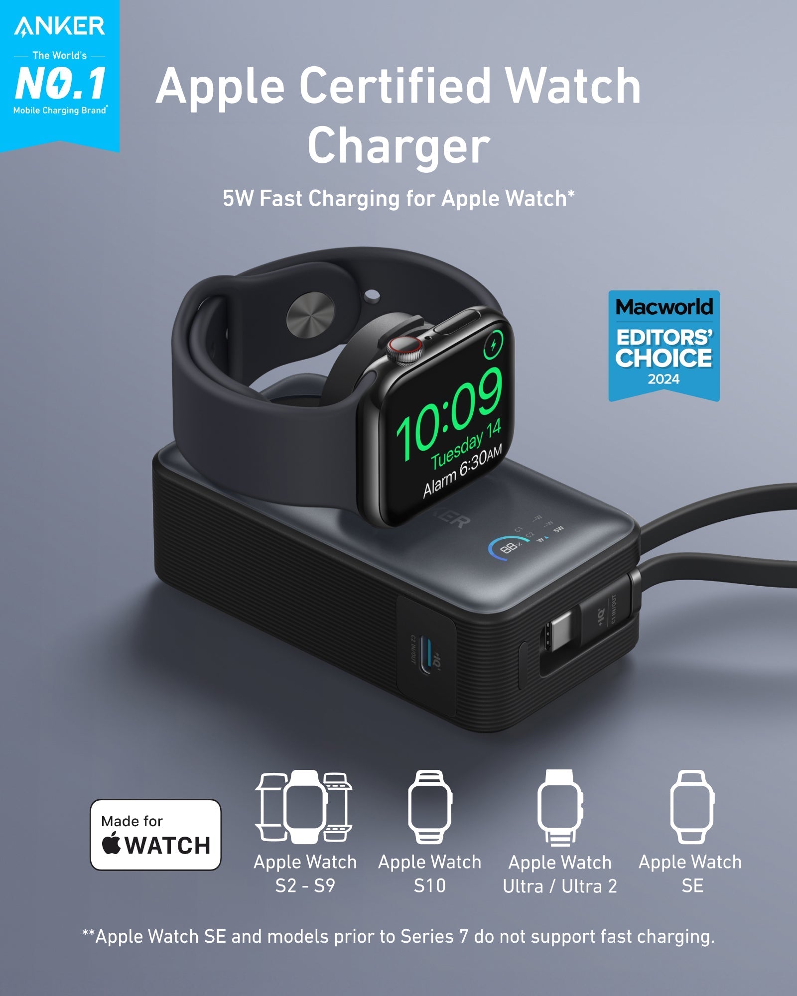 Anker MagGo Power Bank (10K, 35W, For Apple Watch) - GISTMI