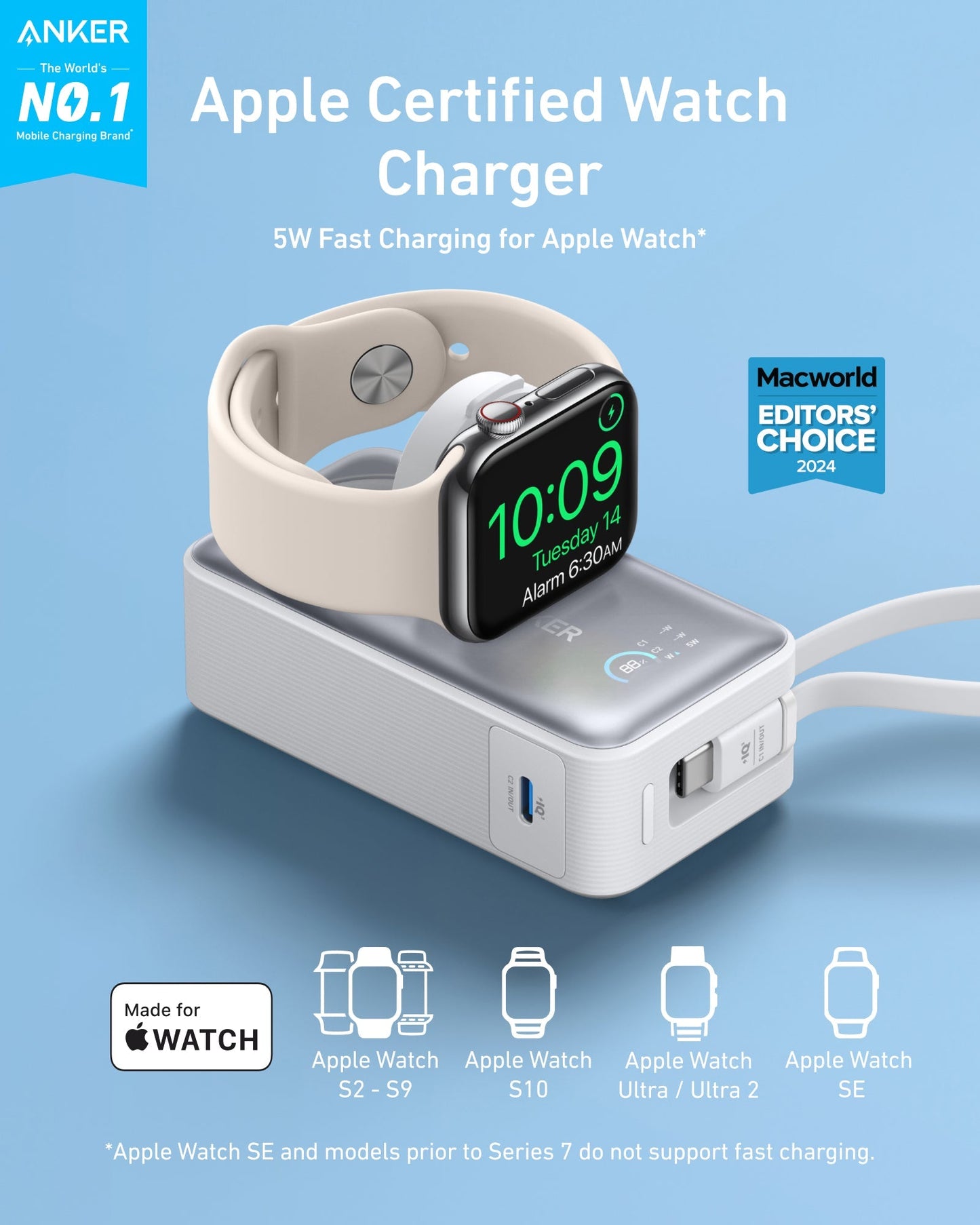 Anker MagGo Power Bank (10K, 35W, For Apple Watch) - GISTMI