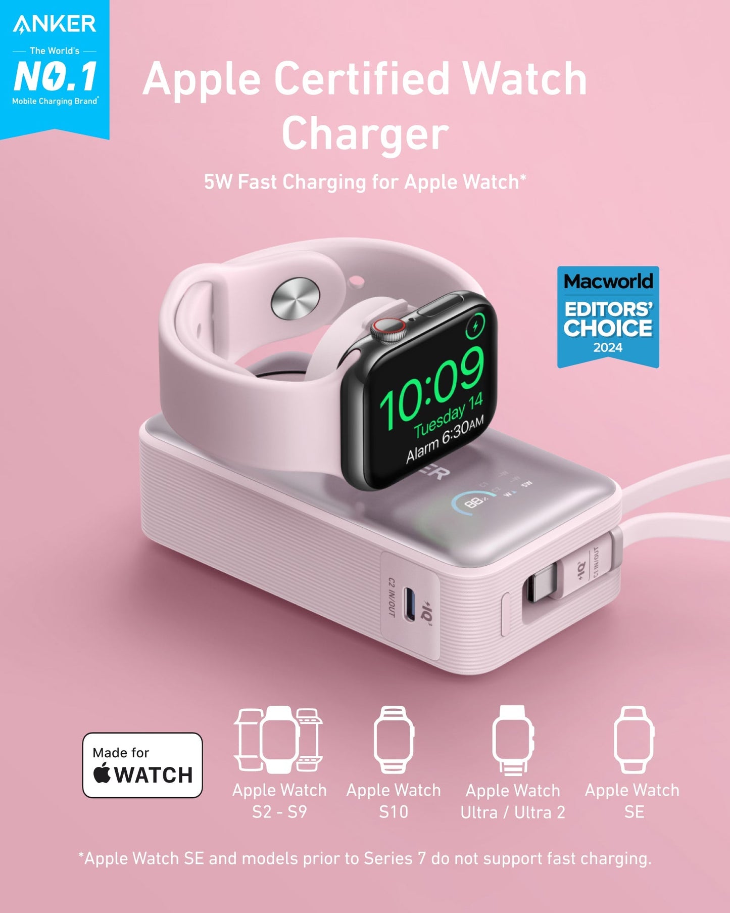 Anker MagGo Power Bank (10K, 35W, For Apple Watch) - GISTMI