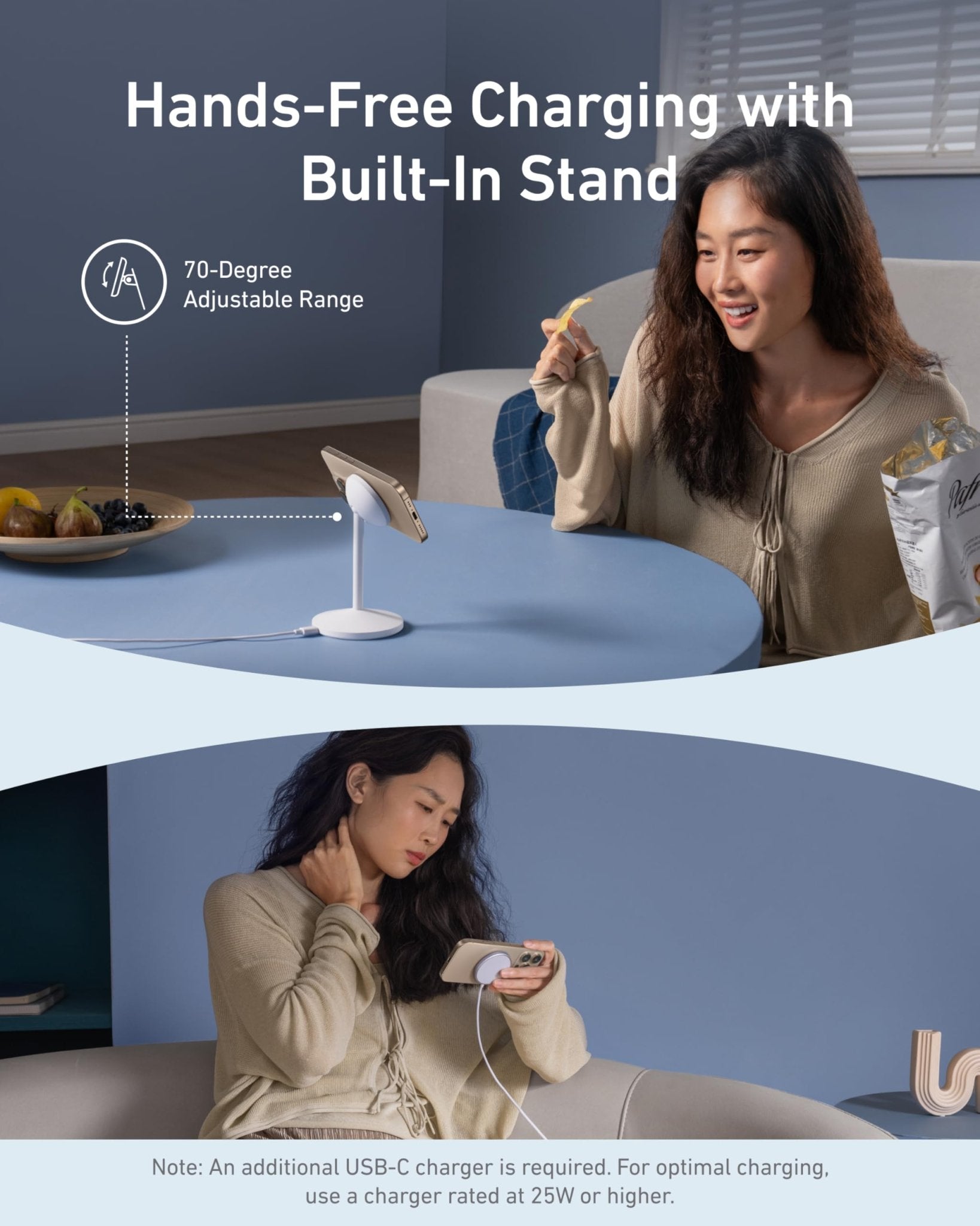 Anker MagGo Wireless Charger (Stand) with Adapter and Cable BOA - GISTMI