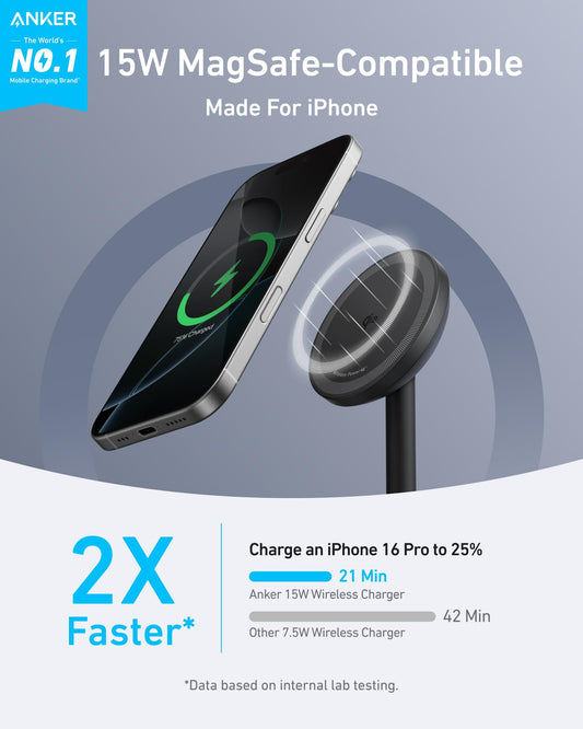 Anker MagGo Wireless Charger (Stand) with Adapter and Cable BOA - GISTMI