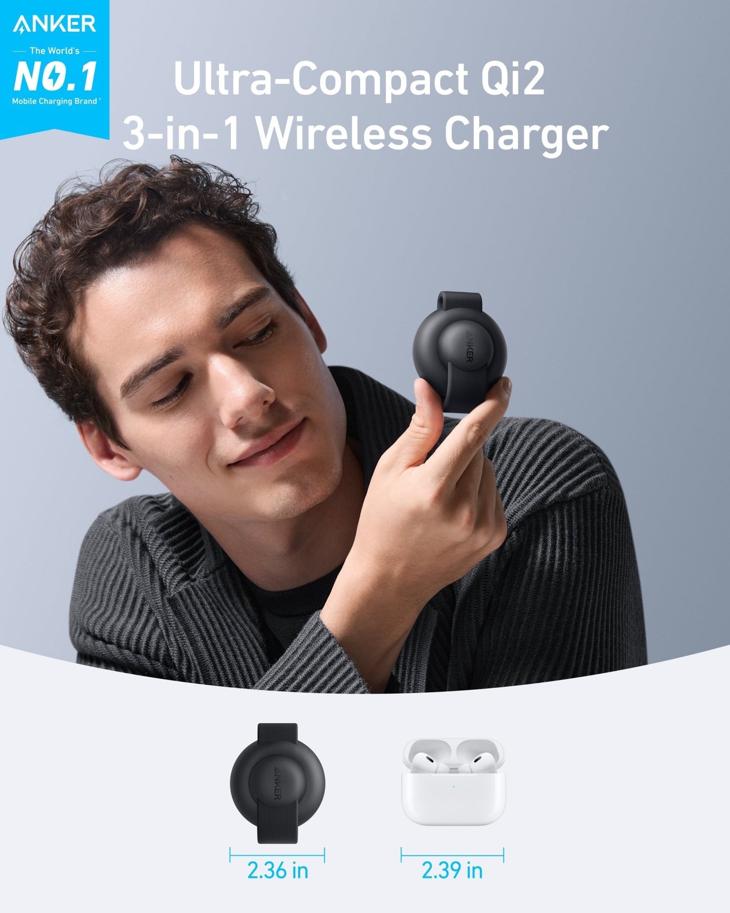 Anker MagGo Wireless Charging Station (3 - in - 1, Foldable Pad) - GISTMI