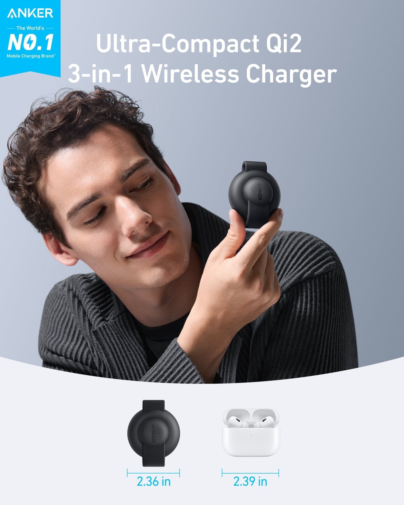 Anker MagGo Wireless Charging Station (3 - in - 1, Foldable Pad) - GISTMI