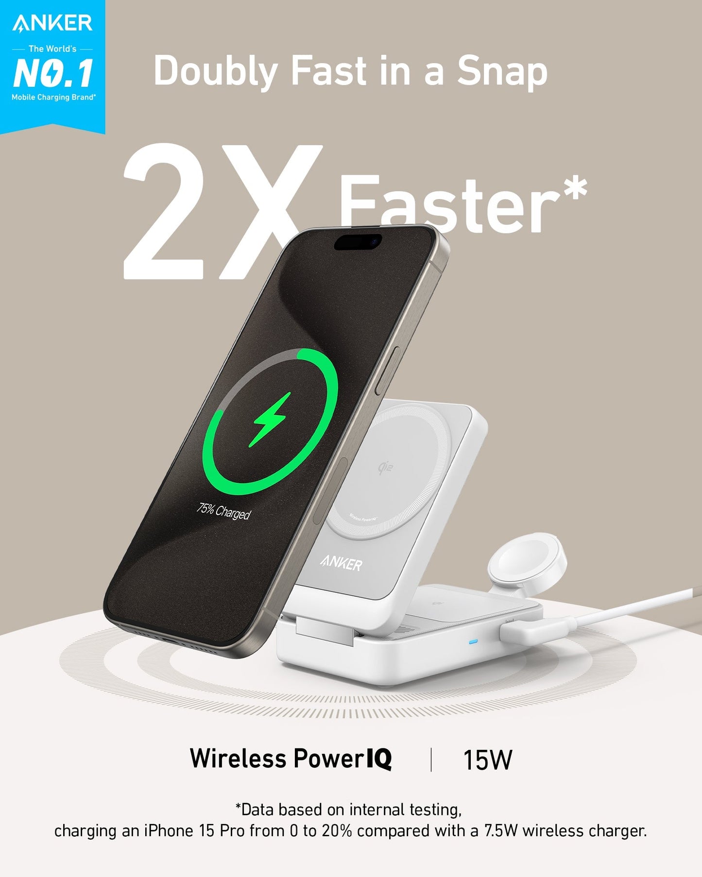 Anker MagGo Wireless Charging Station (Foldable 3 - in - 1) - GISTMI