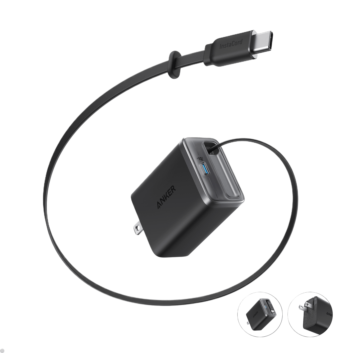 Anker Nano Charger (35W, Built - In Retractable USB - C Cable) - GISTMI