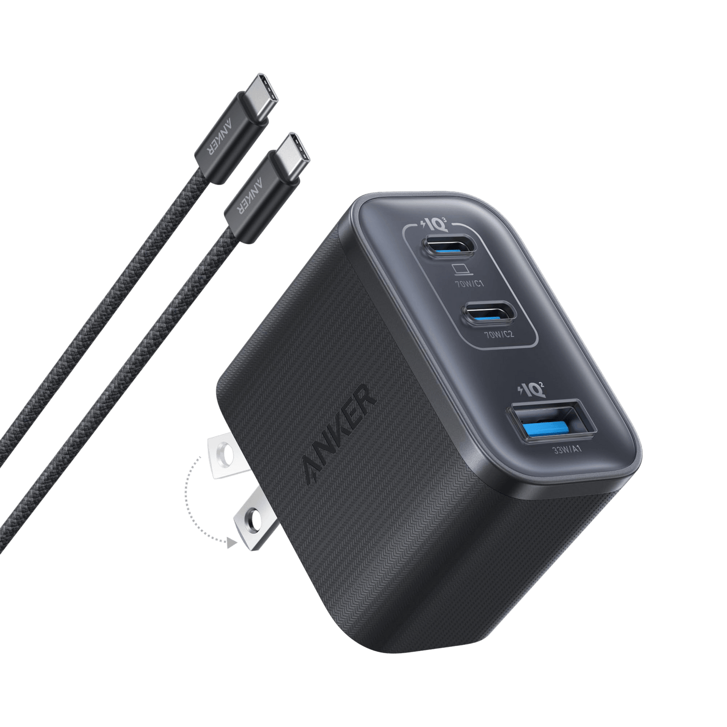 Anker Nano Charger (70W, 3 Ports) - GISTMI