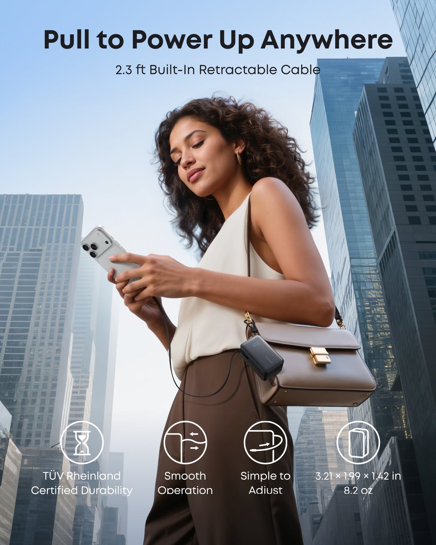 Anker Nano Power Bank (10K, 45W, Built - In Retractable USB - C Cable) - GISTMI