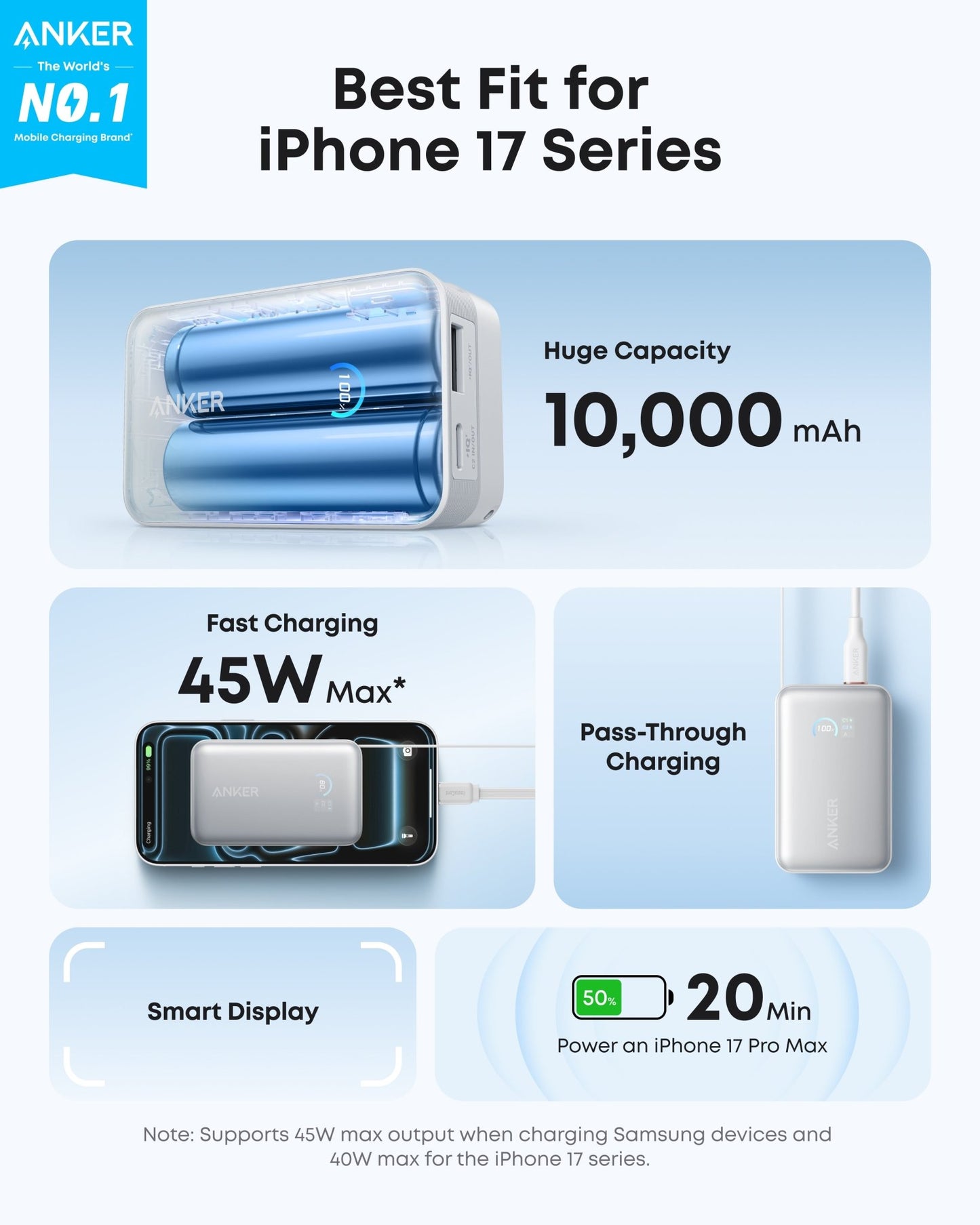 Anker Nano Power Bank (10K, 45W, Built - In Retractable USB - C Cable) - GISTMI