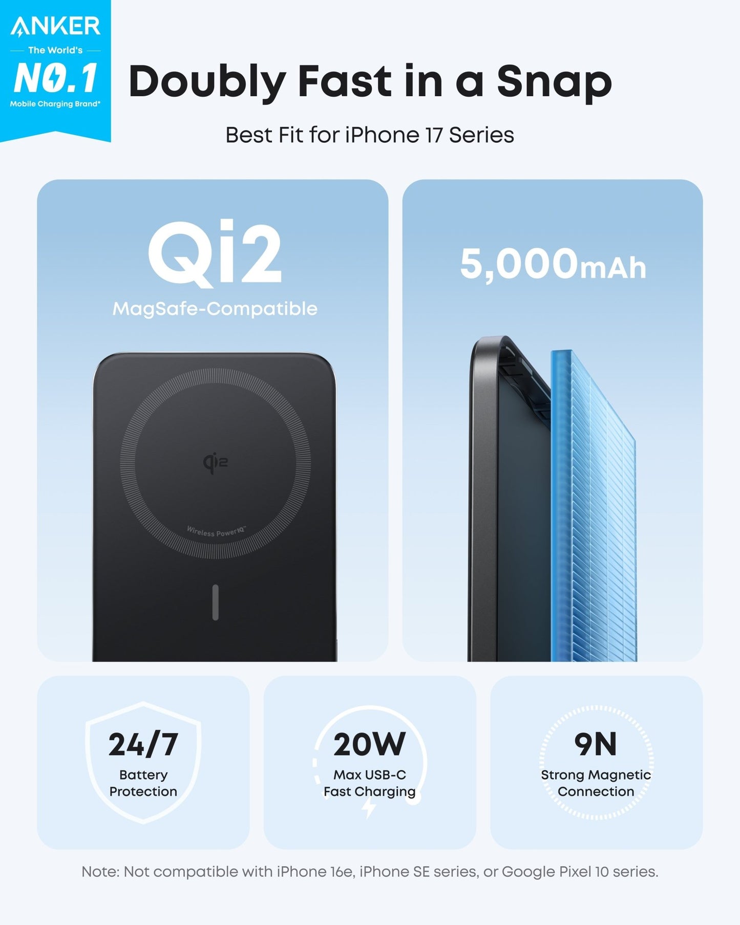 Anker Nano Power Bank (5K, MagGo, Slim) - GISTMI