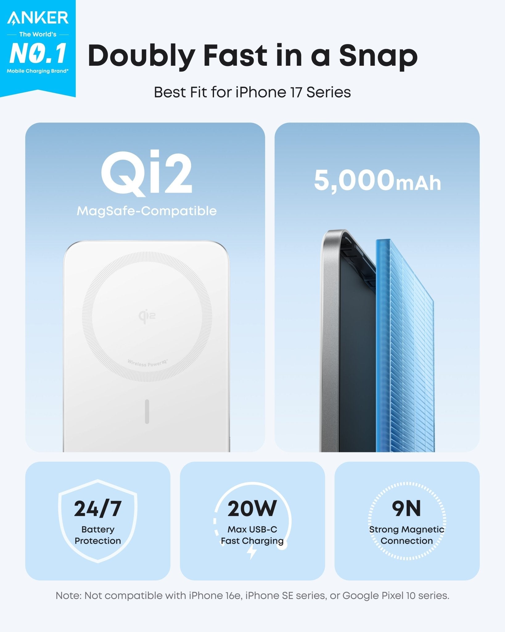 Anker Nano Power Bank (5K, MagGo, Slim) - GISTMI